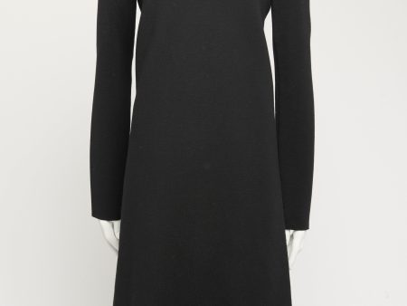 2019 Black High Neck Preowned Knit Dress For Cheap