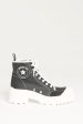 2022 Black Canvas Preowned D-Rise Lace Up Heeled Boots Hot on Sale