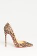 Brown Leather Preowned Leopard Strass So Kate 120 Pumps For Sale