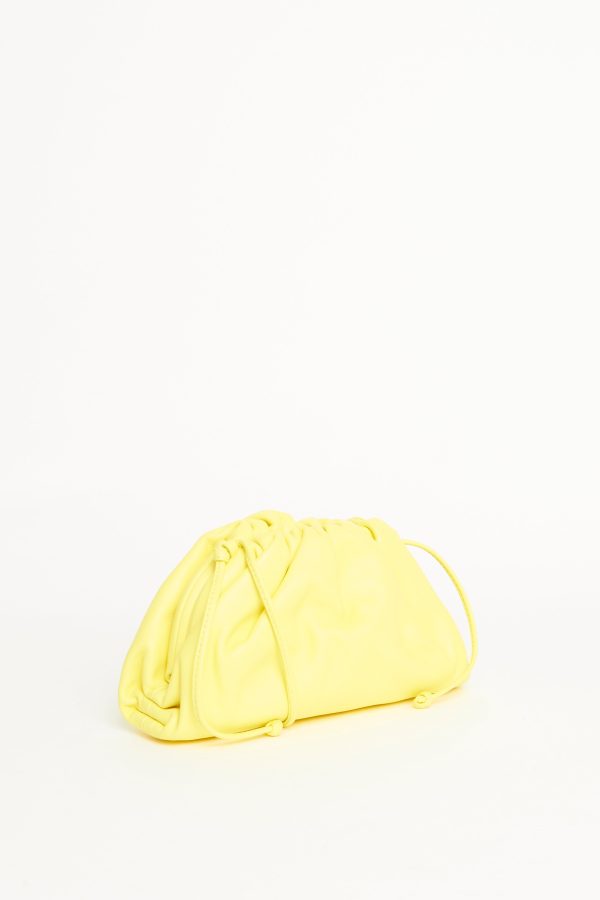 Yellow Calf Leather Preowned Small Pouch Crossbody Bag Sale