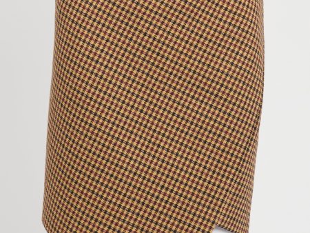 2020 Brown Check Preowned Wool Asymmetric Mini Skirt Hot on Sale