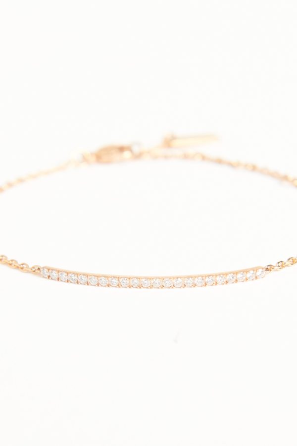 18K Rose Gold Preowned Gatsby Bar Diamond Bracelet Sale