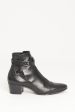 Black Leather Preowned Blake Ankle Boots For Discount