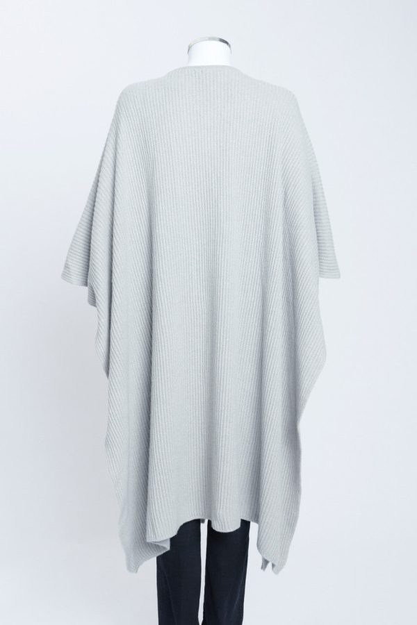 Pale Grey Cashmere Preowned Poncho on Sale